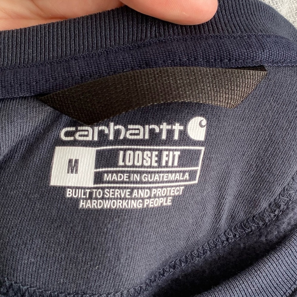 Carhartt Loose Fit Men's Navy Crew Neck Sweatshirt M - Picture 4 of 4
